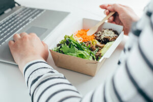 Person having lunch